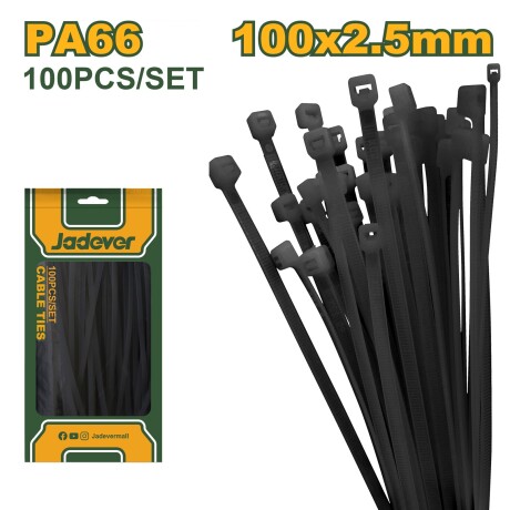 Precinto negro 100mmx2,5mm jadever JDTEB510025 Precinto negro 100mmx2,5mm jadever JDTEB510025