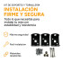 Poste Para Reja Modular Cerco Seguridad Hierro 2,40 Metros Color Negro