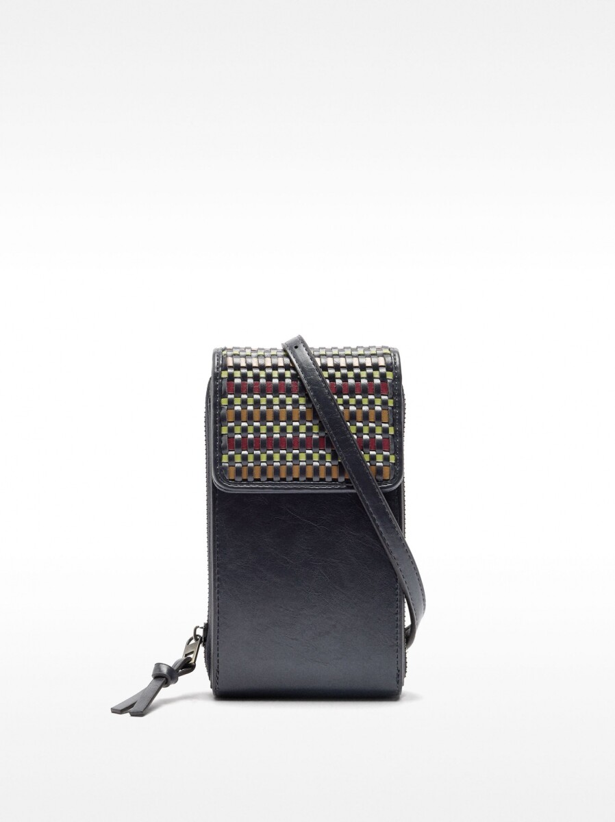 Bolsa Para Móvil De Trenzado Multicolor - azul-marino 