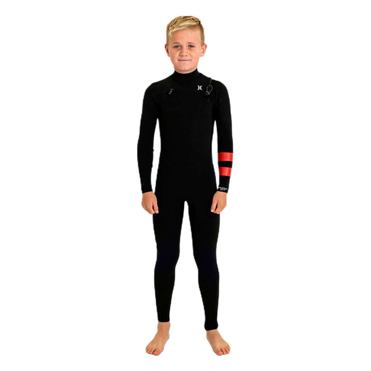 Traje Hurley Boys Advantage 4/3 mm Fullsuit Chest Zip - Negro 