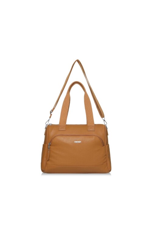 Cartera con bolsillo frontal Camel