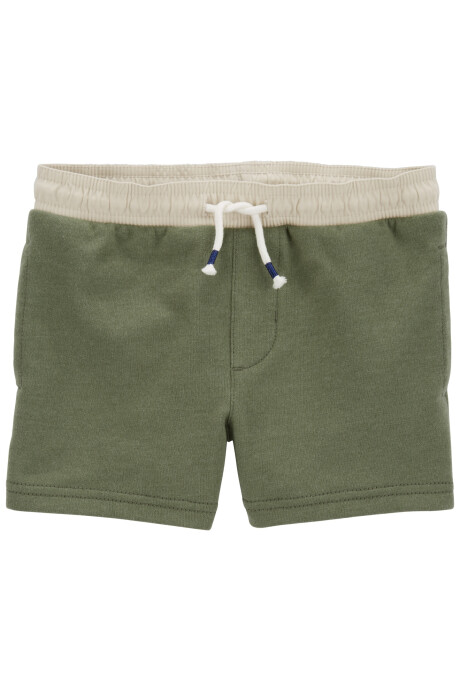 Short de algodón, con cordón, verde Sin color