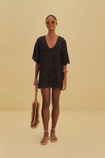 VESTIDO TUNICA CORTO Negro