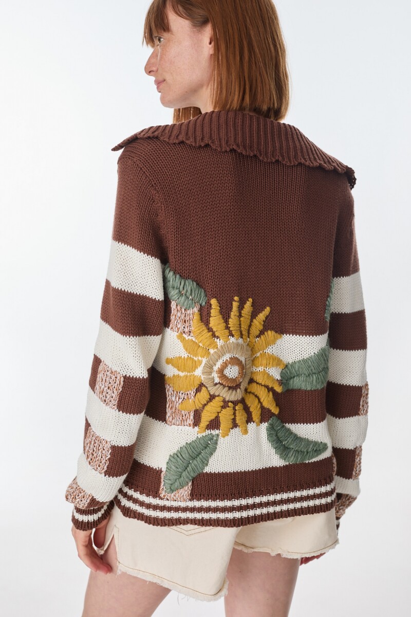 Cardigan Daisy Chocolate