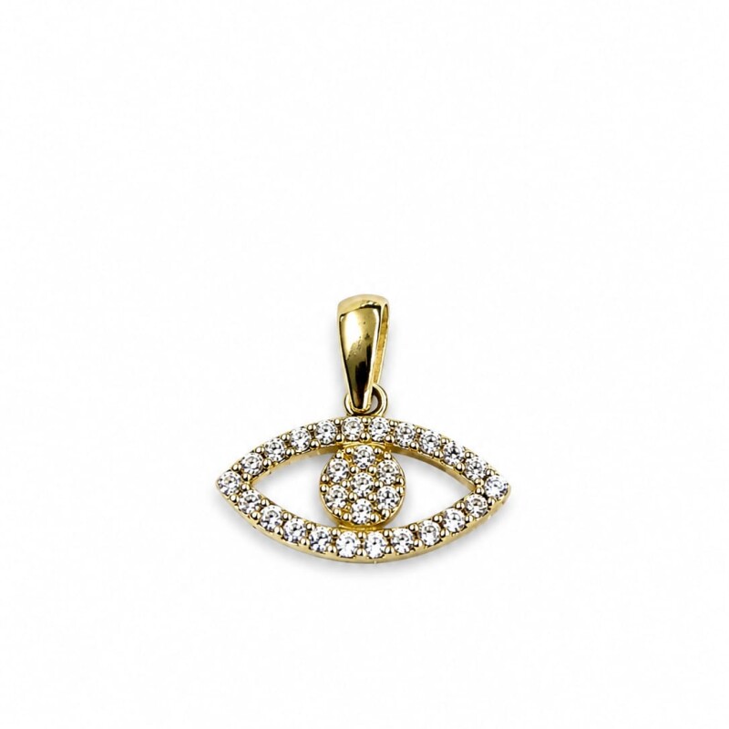 Colgante ojo Oro 10 Kt y zirconias Colgante ojo Oro 10 Kt y zirconias