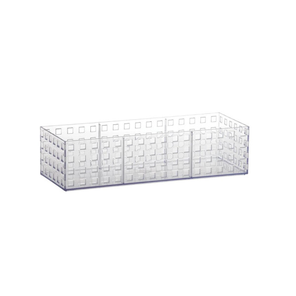 ORGANIZADOR APILABLE QUADRATTA 32X11,5X 8CMS CRISTAL TRANSPARENTE