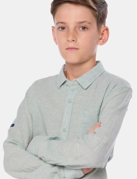 CAMISA DE LINO Menta