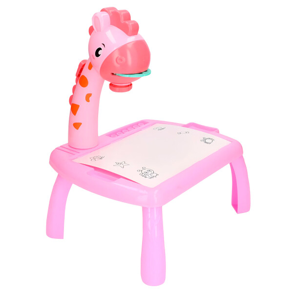 Jirafa Pizarra Mesa Proyector Led + Accesorios Para Dibujar® Color Rosa