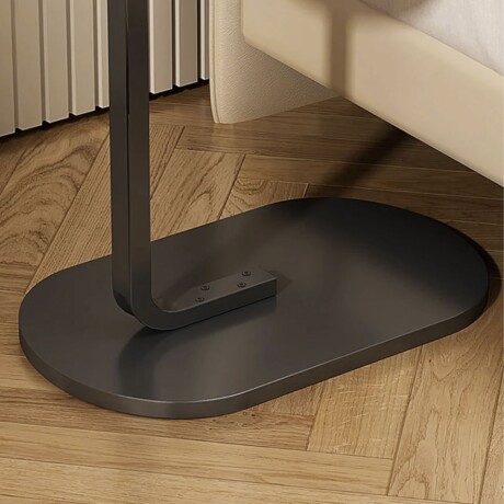 Mesa auxiliar Lumax de arrime MDF minimalista para living Marmol Negro