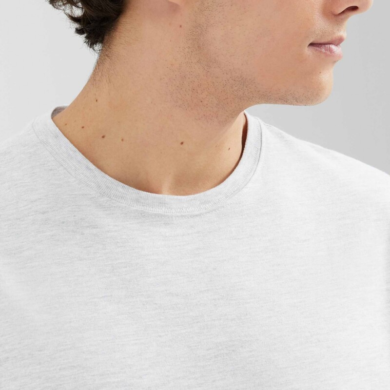 CAMISETA MM MASC BRANCO MESCLA