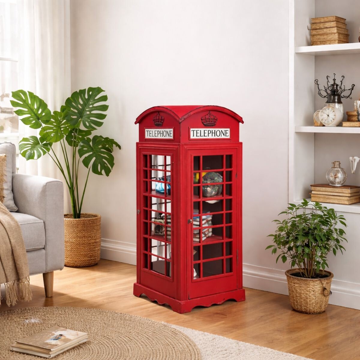 GABINETE LONDON TELEPHONE ROJO 