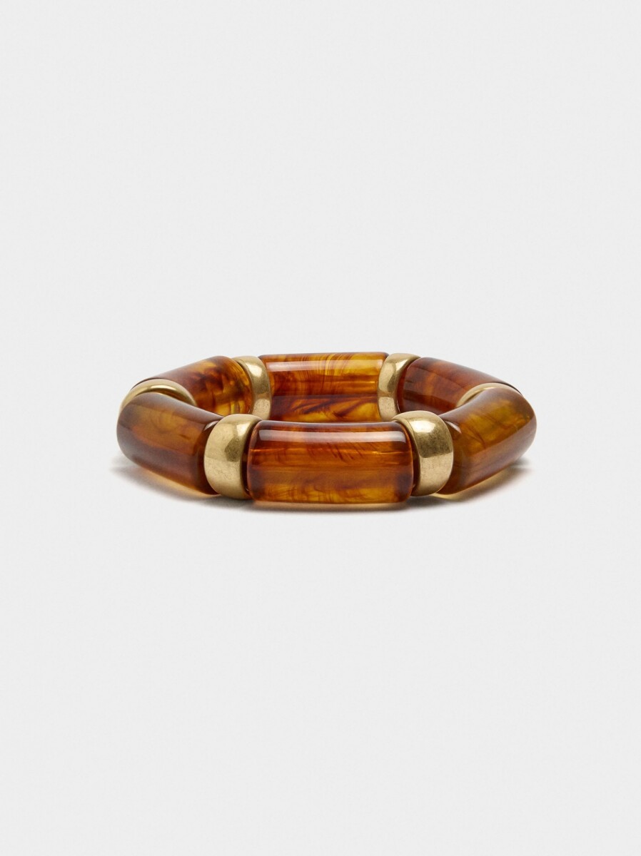 Pulsera Elástica Efecto Carey - marron 