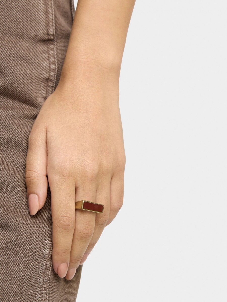 Anillo Esmaltado marron
