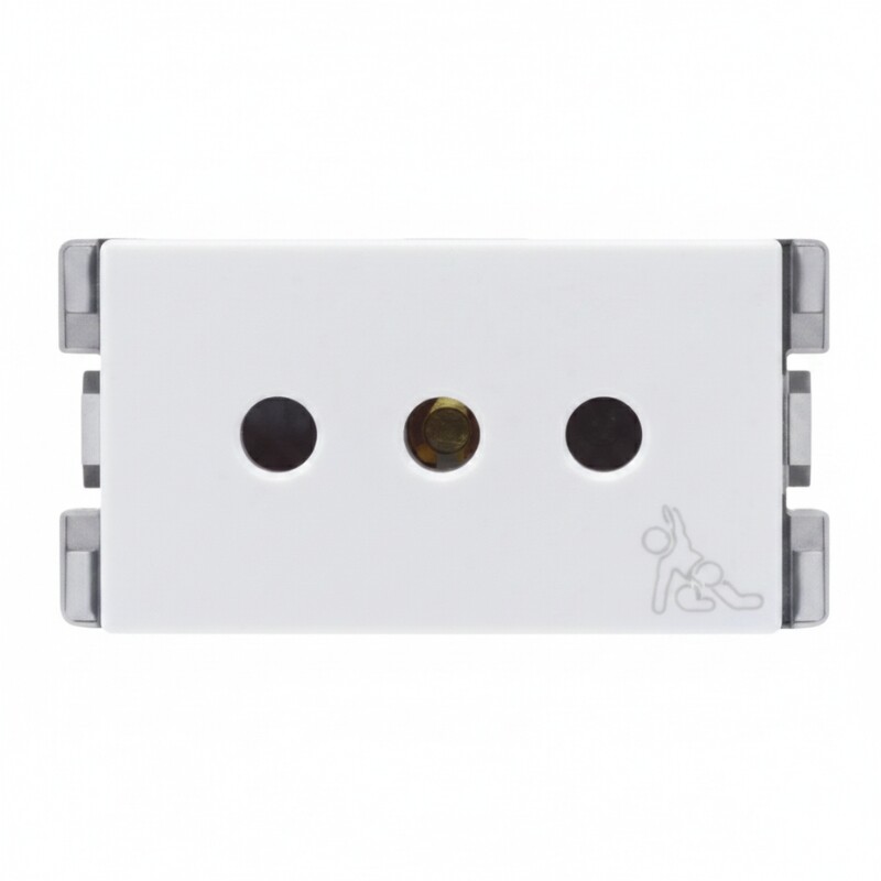 TOMA 2P+T SEGURO - ATENEA Modulo 2P+T Seguro Atenea Blanco
