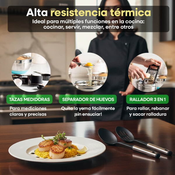 Juego de 40 Utensilios para Cocina Silicona Antiadherente IMBACK Juego de 40 Utensilios para Cocina Silicona Antiadherente IMBACK
