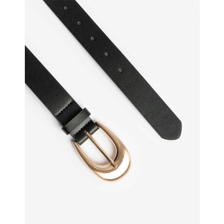 Cinturon Con Hebilla Forrada Negro