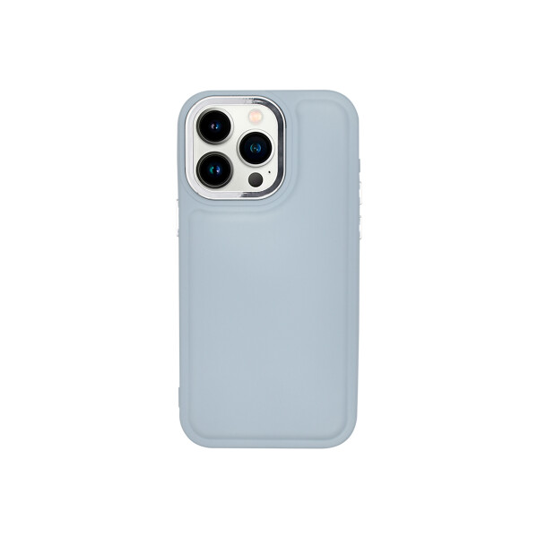 Protector para iPhone 13 Pro relieve color celeste pastel Protector Para Iphone 13 Pro Relieve Color Celeste Pastel