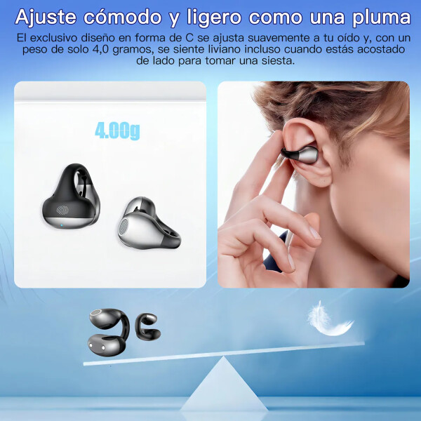 Auricular Kieslect Open Clip Buds Bluetooht Batería AURICULAR KIESLECT OPEN CLIP NEGRO DF
