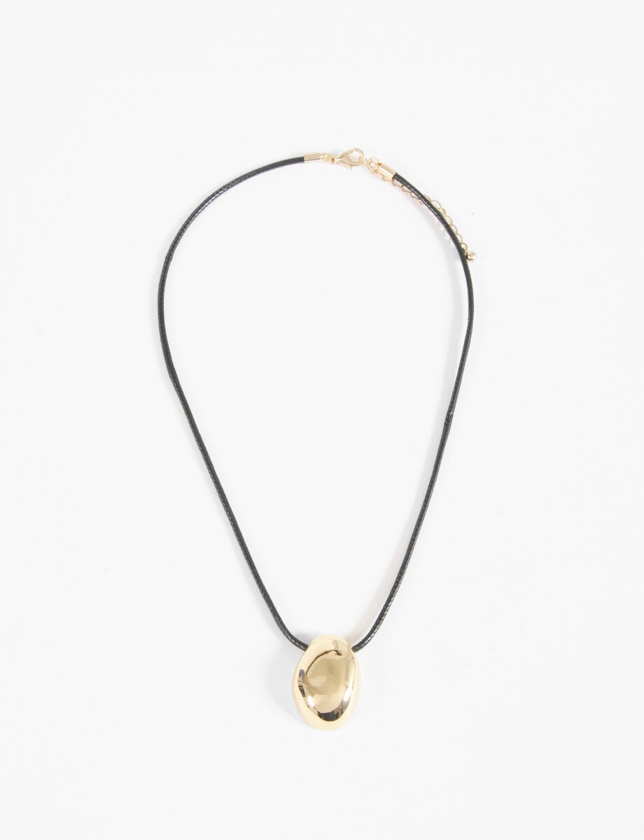 Collar cordón dije ovalado - dorado 