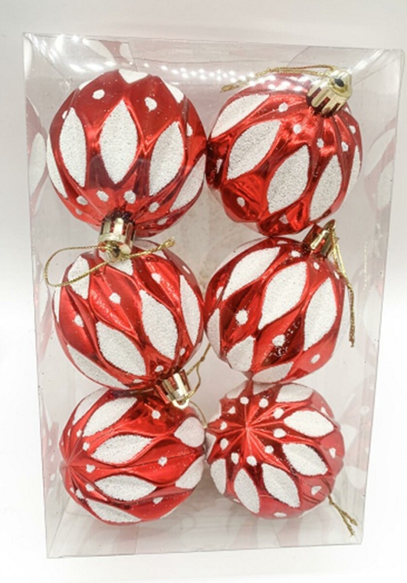 Esferas navidadeñas x 6 - Fi.navi.bolas Navidad 6 Uni X 6cms 