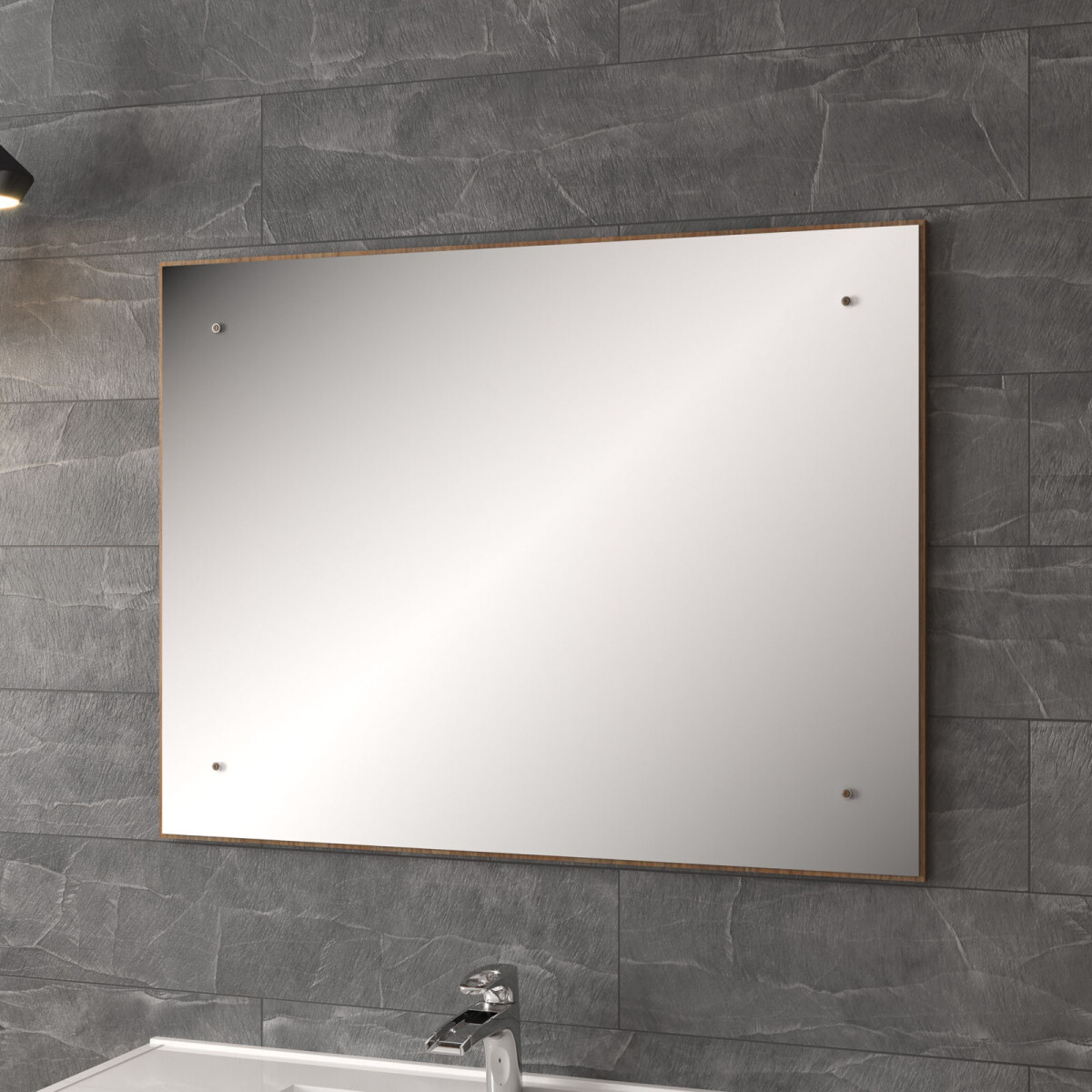 ESPEJO DE BAÑO - 80 CM MDF BLANCO ONTARIO 