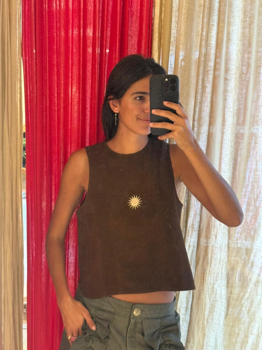 Sun Suede Vest - Gamuza Chocolate 