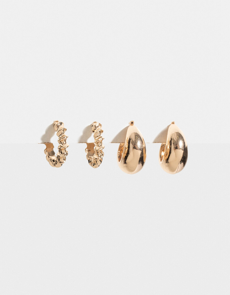 Set De Argollas Chunky 