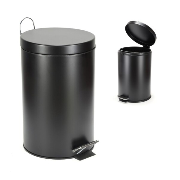 Cesto de basura 12 Litros Tacho Residuos Papelera Extraíble Acero Inoxidable Imback Color Negro Cesto de basura 12 Litros Tacho Residuos Papelera Extraíble Acero Inoxidable Imback Color Negro