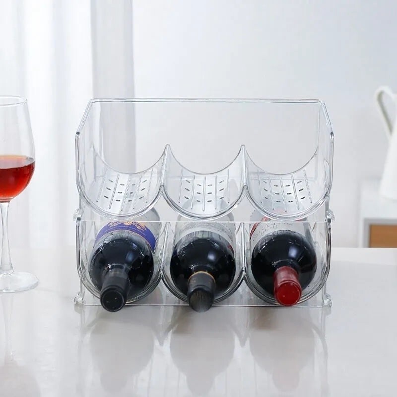 Organizador apilable para botellas de agua y vino Organizador apilable para botellas de agua y vino