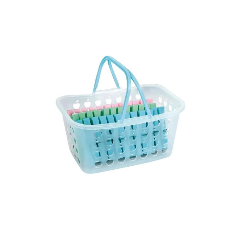 CESTO CON PALILLOS ROPA MOR 36 PIEZAS Sin color