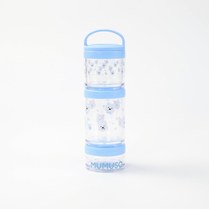SNACKERA REDONDA APILABLE DE 3 NIVELES (PERRITO DUODUO / AZUL) SNACKERA REDONDA APILABLE DE 3 NIVELES (PERRITO DUODUO / AZUL)