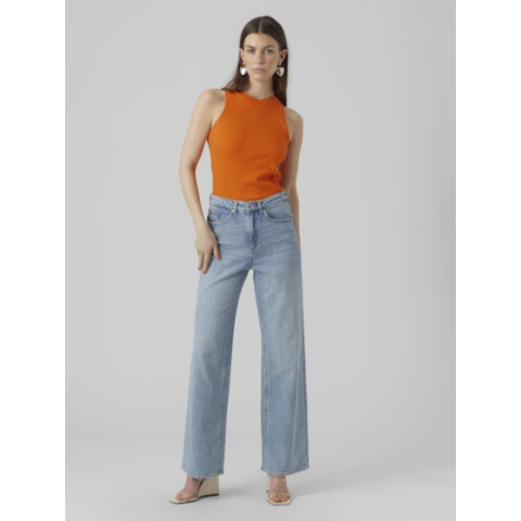 VMLAVENDER SL O-NECK TOP VMA NOOS Scarlet Ibis