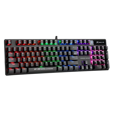 Teclado Gamer c/ Luz Arcoiris Anti-Ghosting XTrike Me GK-980 Negro