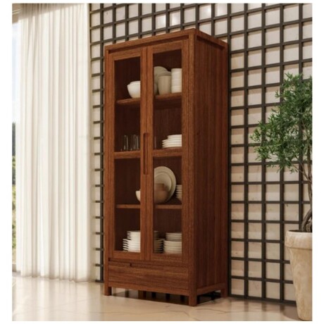 CRISTALERO FINESTRA NATURE 2 PUERTAS 1 CAJON RUSTICO OSCURO CRISTALERO FINESTRA NATURE 2 PUERTAS 1 CAJON RUSTICO OSCURO