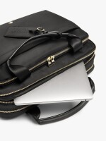 Bolso De Nylon Para Portátil Hasta 15" Repelente Al Agua negro