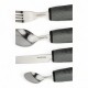 Set Cubiertos Adaptados Artritis, Temblor Manos Gris