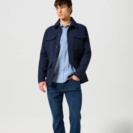 Campera Wrangler de Hombre - WOOL JACKET - 112357212DARKNAVY ELD