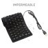 Teclado Flexible Con Cable Ledstar Wb-86 NEGRO