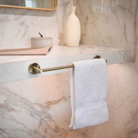 TOALLERO RECTO METAL BAÑO 40CM LATON BRUSHED GOLD SATINADO DORADO-BRUSHED GOLD