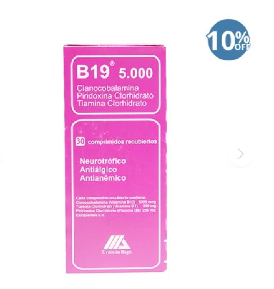 B 19 5000 30 Comprimidos 