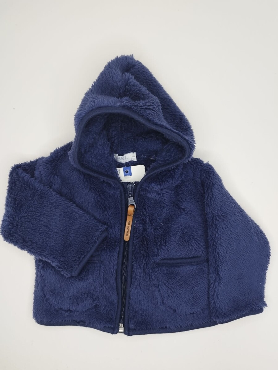 Campera sherpa bebé azul 