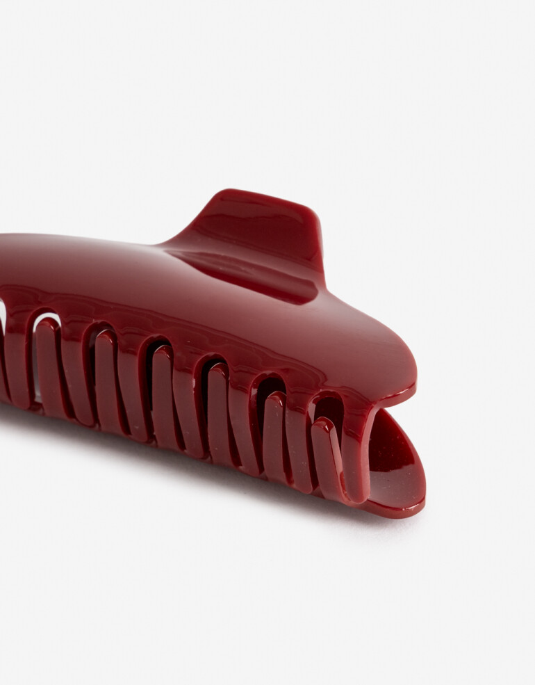 Broche Acrilico Broche Acrílico Curvo - Rojo Burdeaux