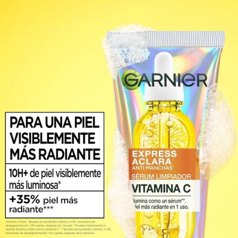 Garnier Express Aclara Vit C limpiador facial 100ml Garnier Express Aclara Vit C limpiador facial 100ml