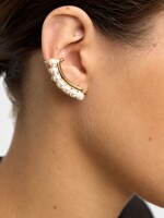 Pendientes Earjacket Con Perlas blanco