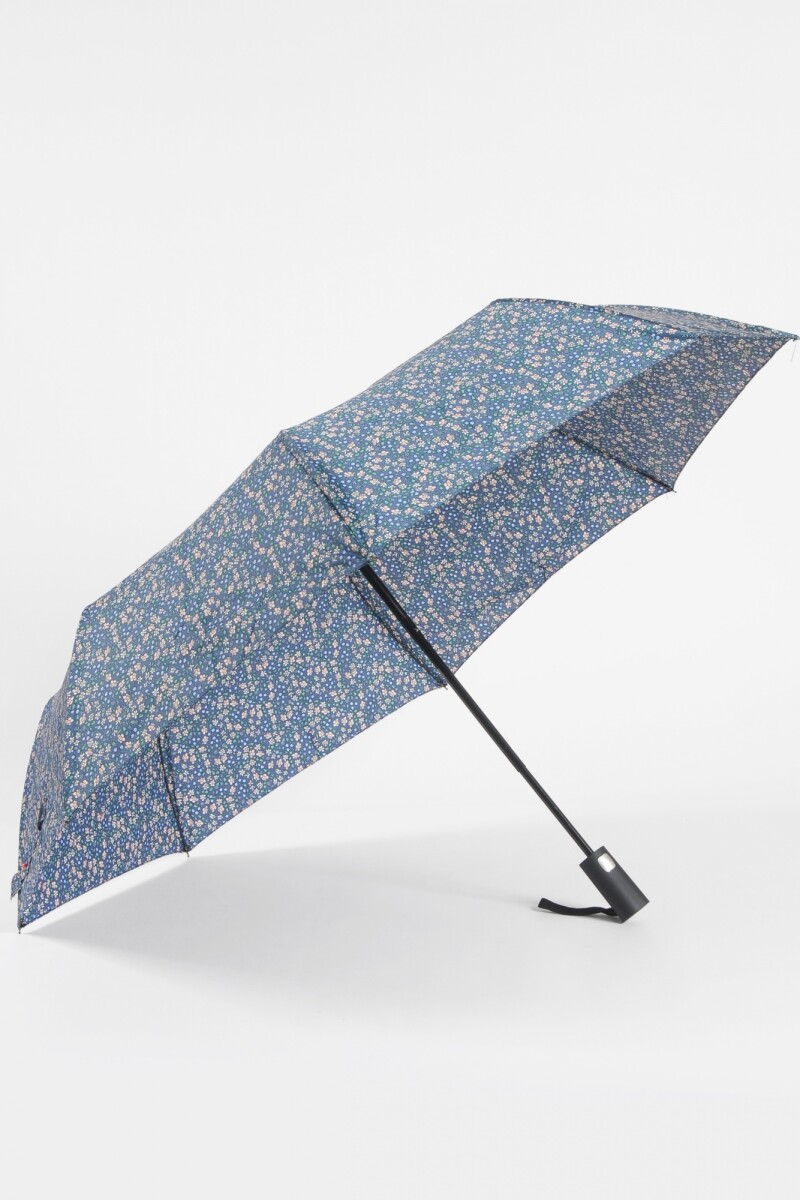 Paraguas automatico estampa floral azul