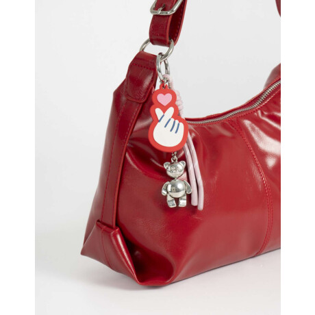 Bandolera Hobo Rosa Rojo Medio