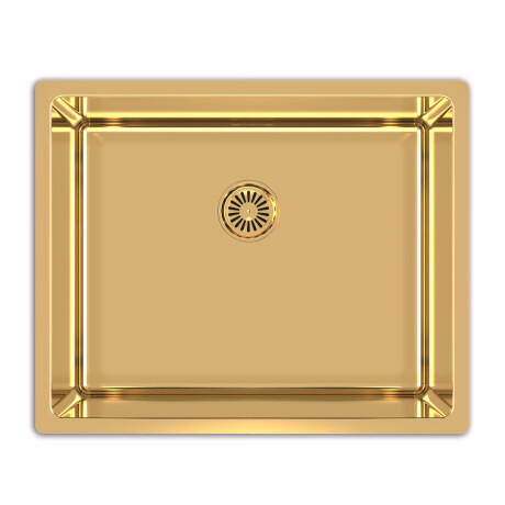 PILETA SIMPLE AC. INOX SS304 1.2MM C/DESAGUE Y VALVULA GOLD GAMAS DE AMARILLO