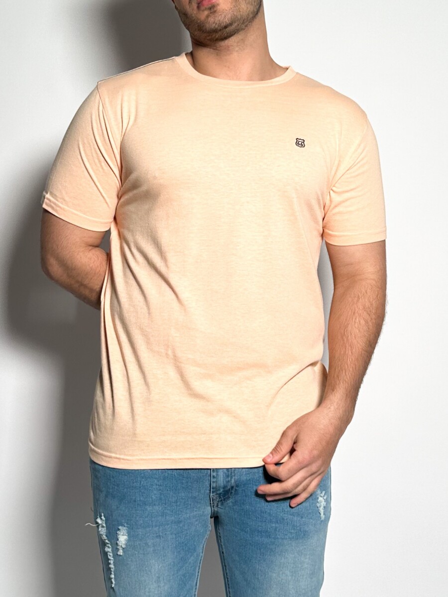 Remera lisa manga corta Timo - Durazno 