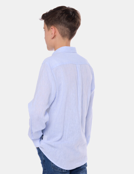 CAMISA DE LINO Celeste