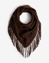 Bufandas Bufanda Con Flecos - Marron Chocolate